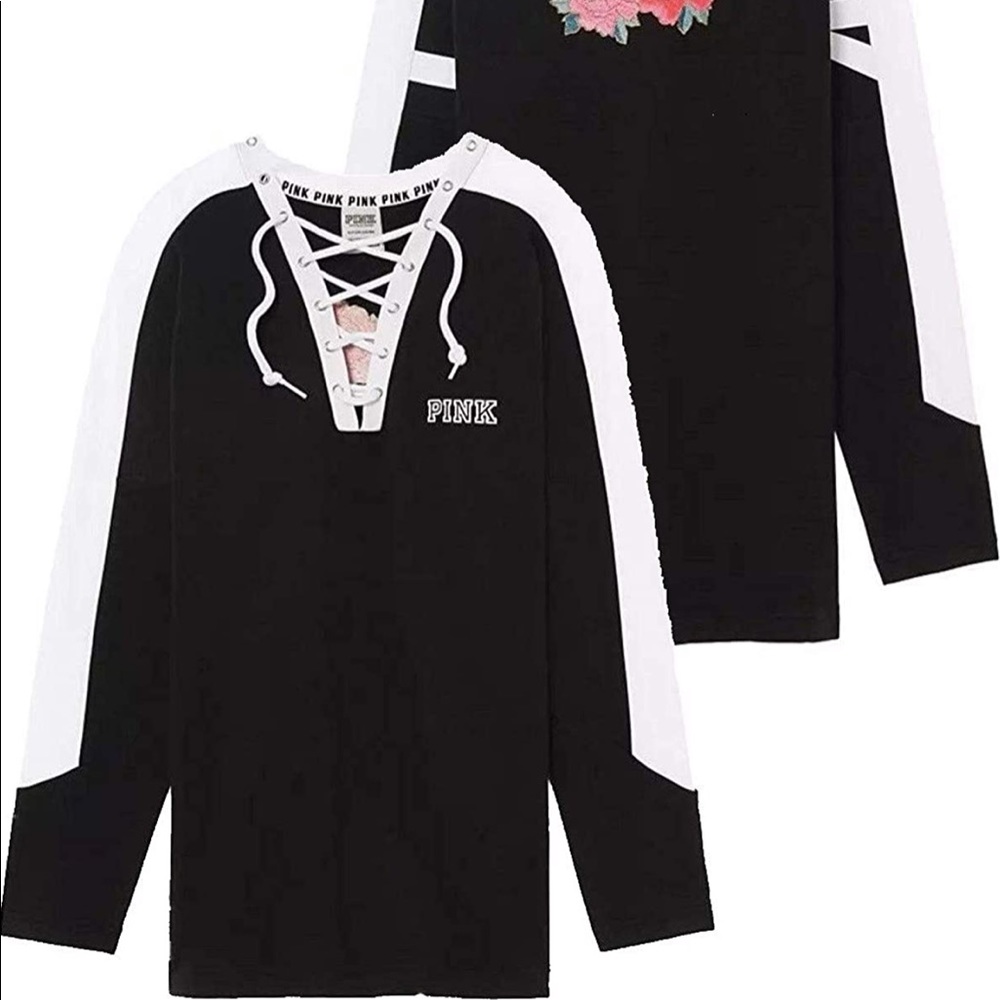 *New* VS Pink Lace-Up Varsity Crew